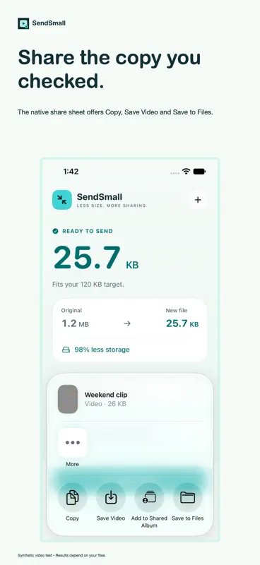 SendSmall: Video Size screenshot 3 of 3
