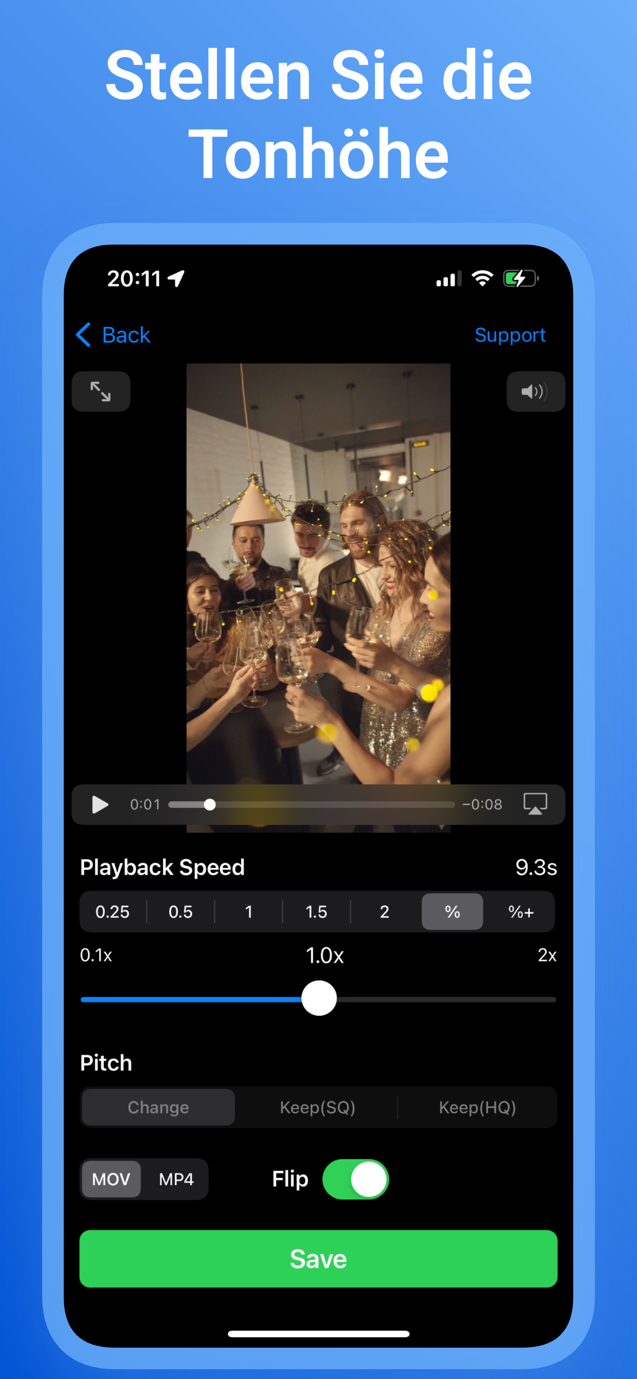 Einfacher Video Speed Editor