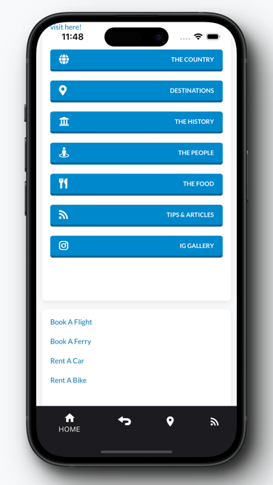 Greek Travel App Screenshot