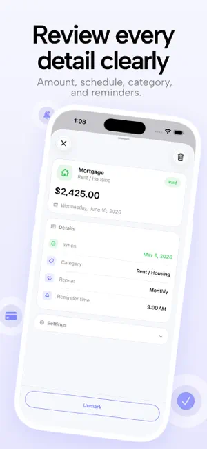 Remidue - Bill Reminder screenshot 4