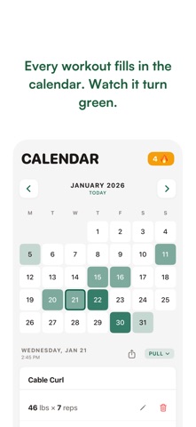 The Log - Workout Tracker screenshot