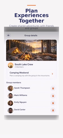 Zabing AI-Powered Bucket Lists screenshot