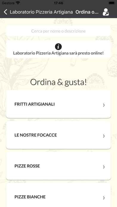 Laboratorio Pizzeria Artigiana Screenshot