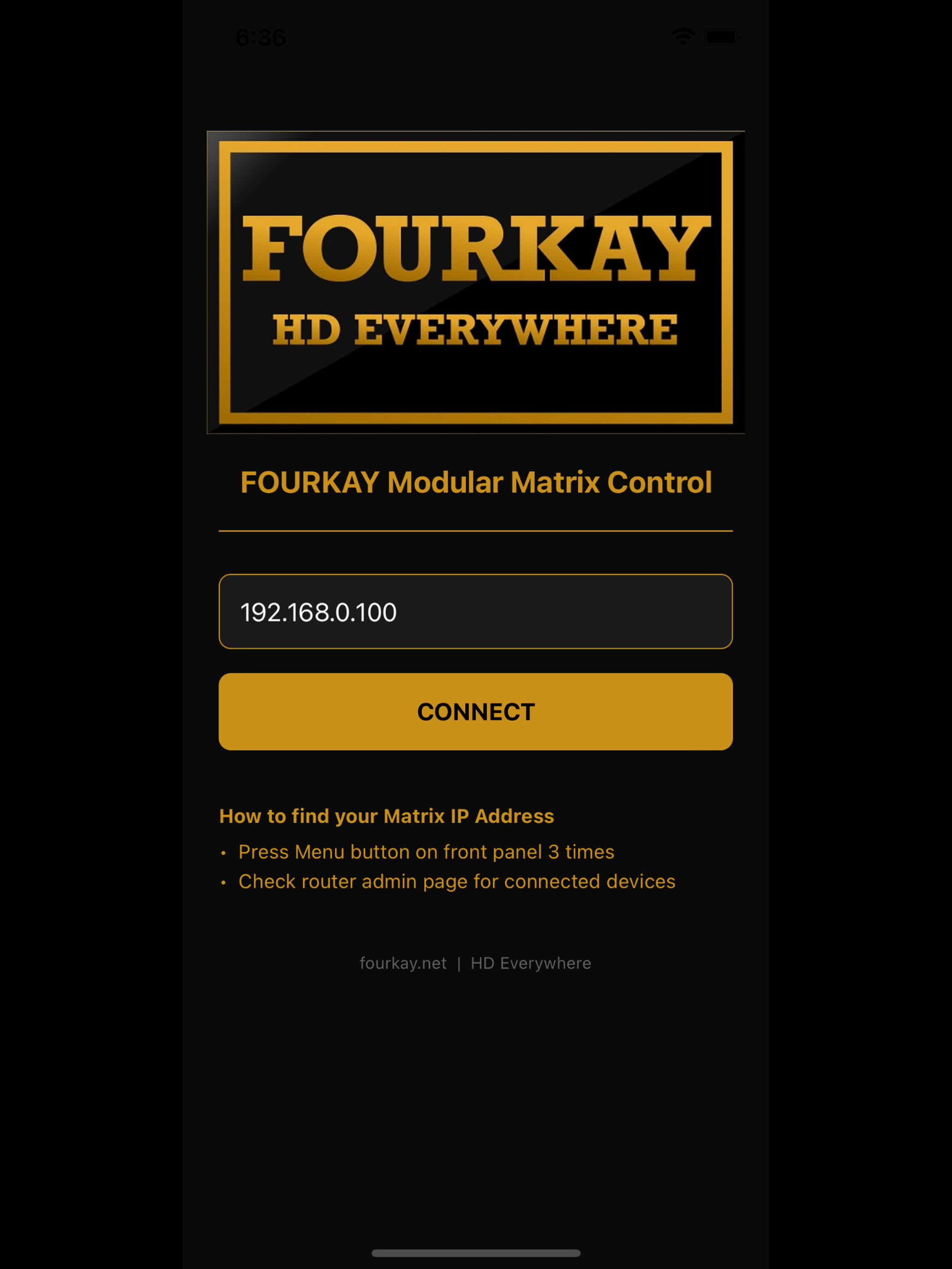 FOURKAY Modular Matrix Control