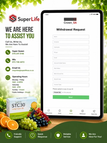 Superlife South Africa Agency iPad screenshot