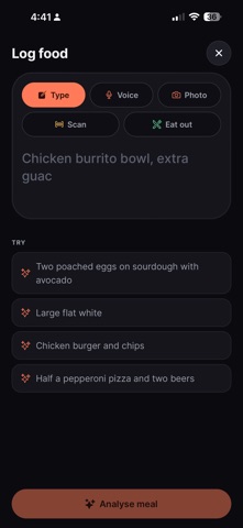 JustAte iPhone screenshot