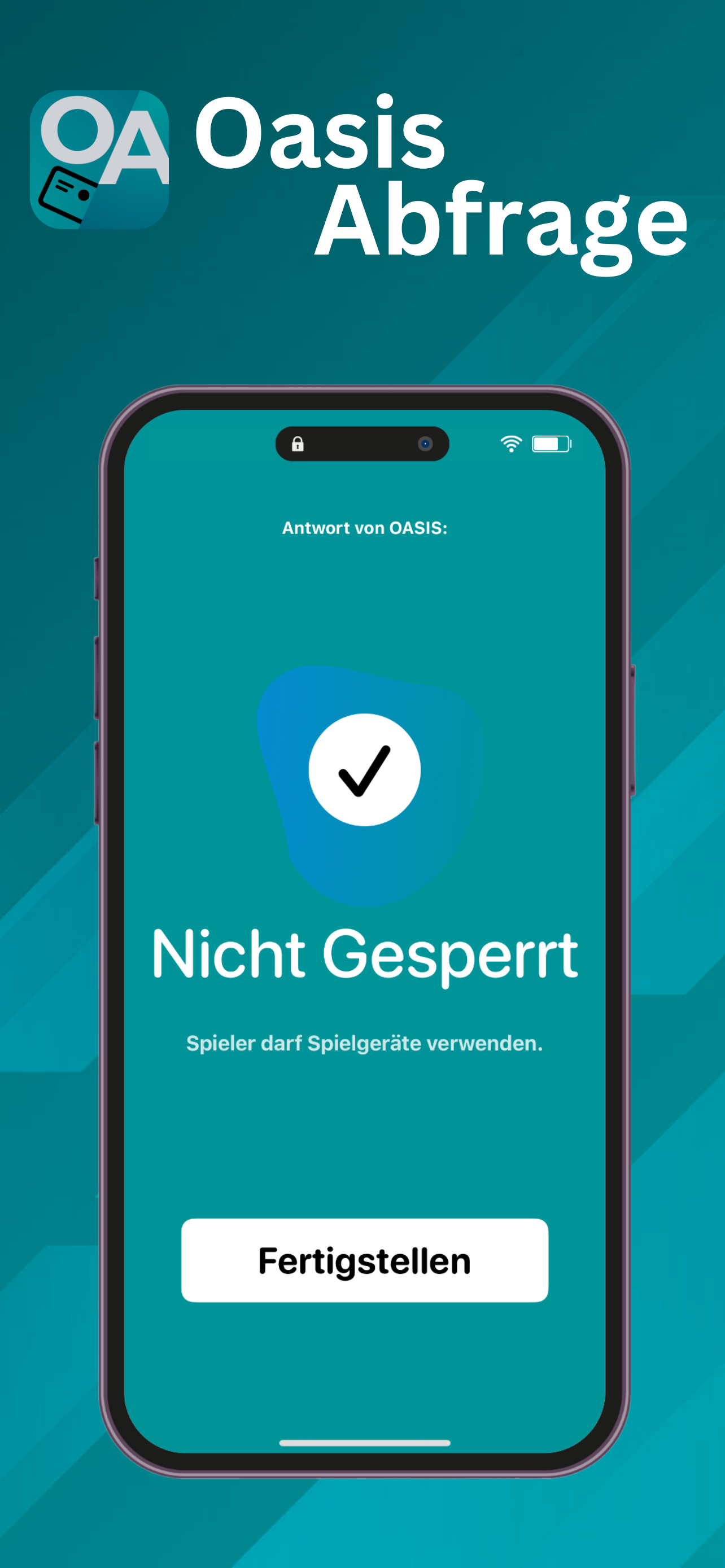 Oasis Abfrage für Spielgeräte