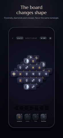 Nocturne: Tarot Tile Match iPhone screenshot