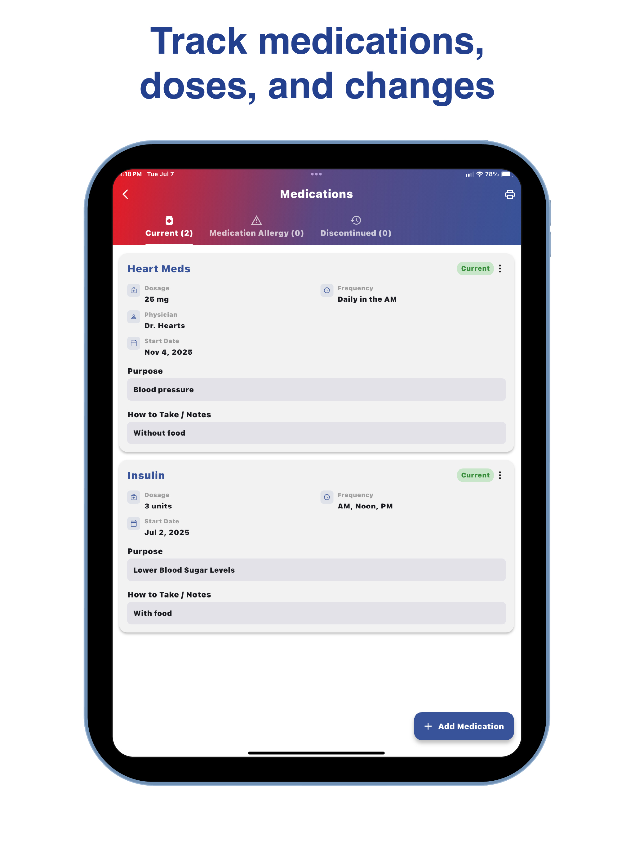 Family Medical Organizer