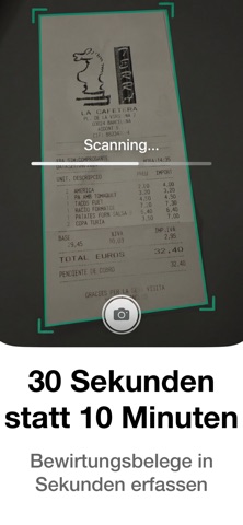 Bewirtungsbeleg Scanner screenshot