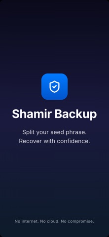 Shamir Backup screenshot