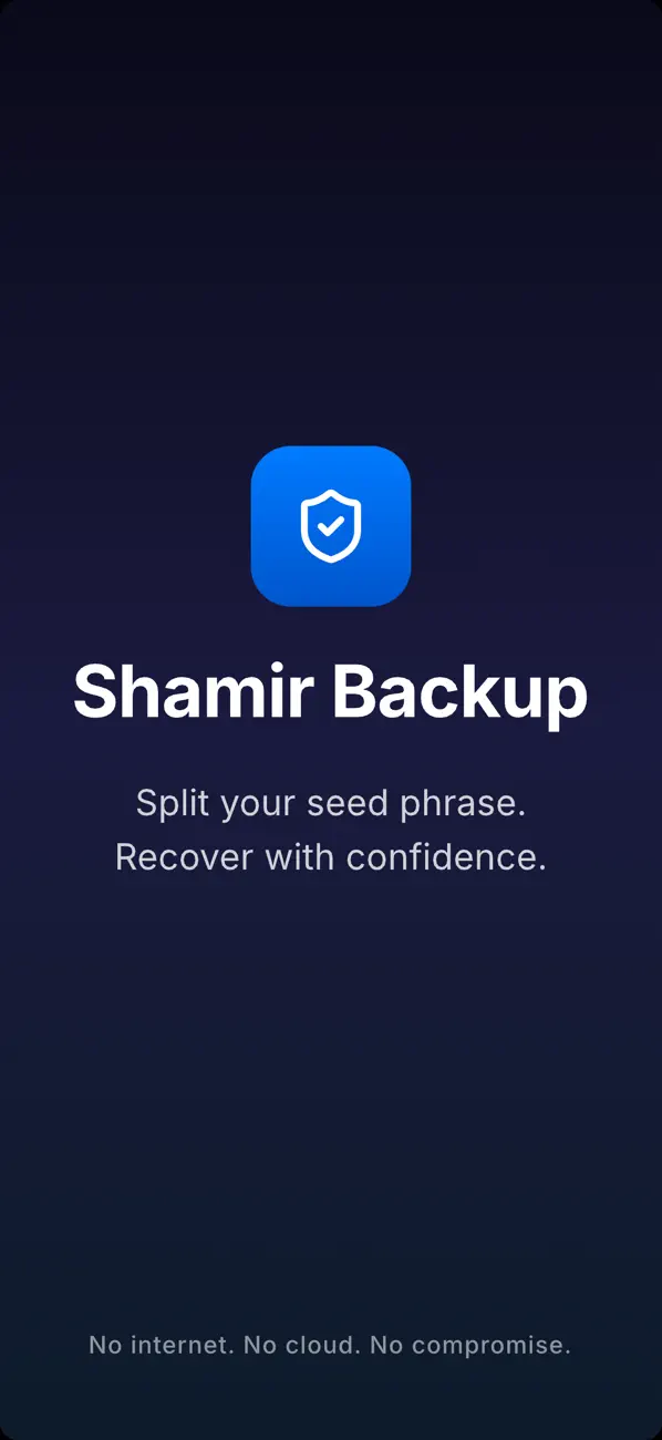 Screenshot #2 pour Shamir Backup