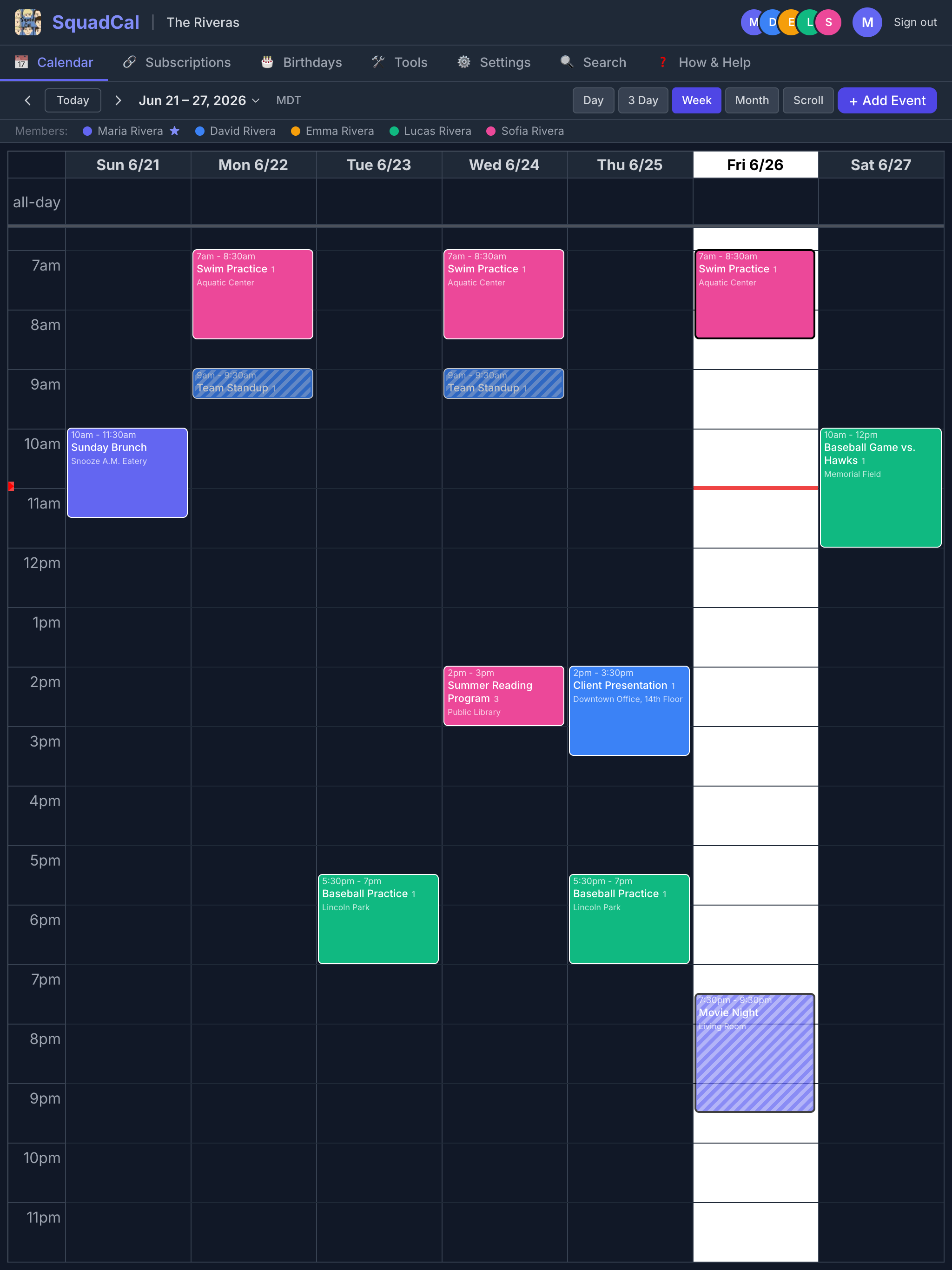 SquadCal Family Calendar screenshot 8