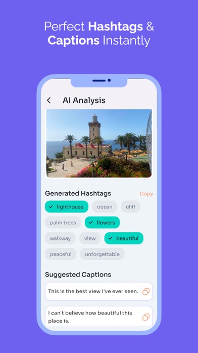 AI Captions & hashtag - CapGen Screenshot
