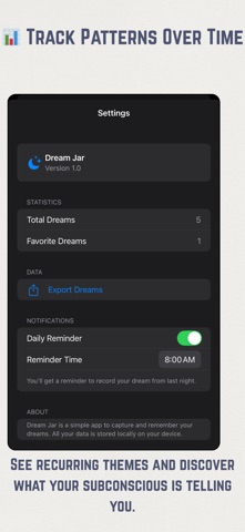 Dream Journal – Log Dreams iPhone screenshot