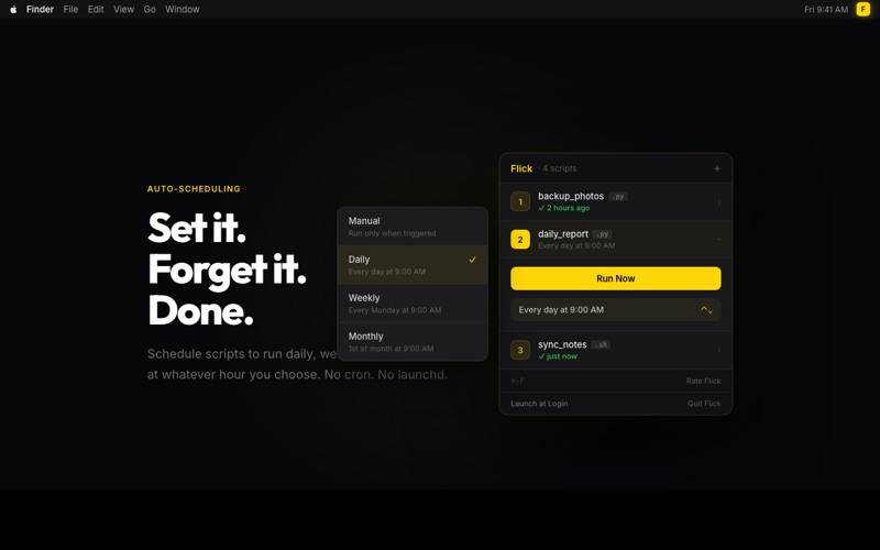 Flick: Run Your Scripts screenshot