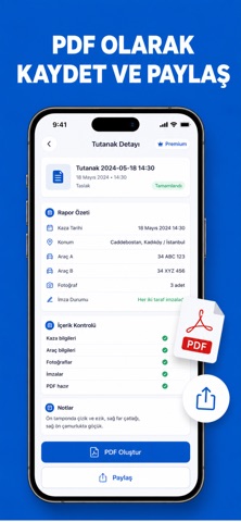 Kaza Tespit Tutanağı PDF Hızlı iPhone screenshot