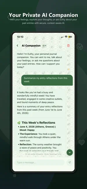 Euthy Journal: AI Diary & Mood screenshot 3