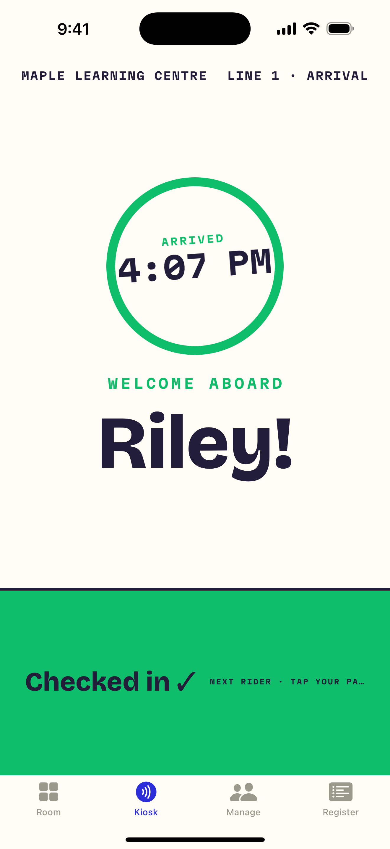TapInPass — Centre Check-In screenshot 2