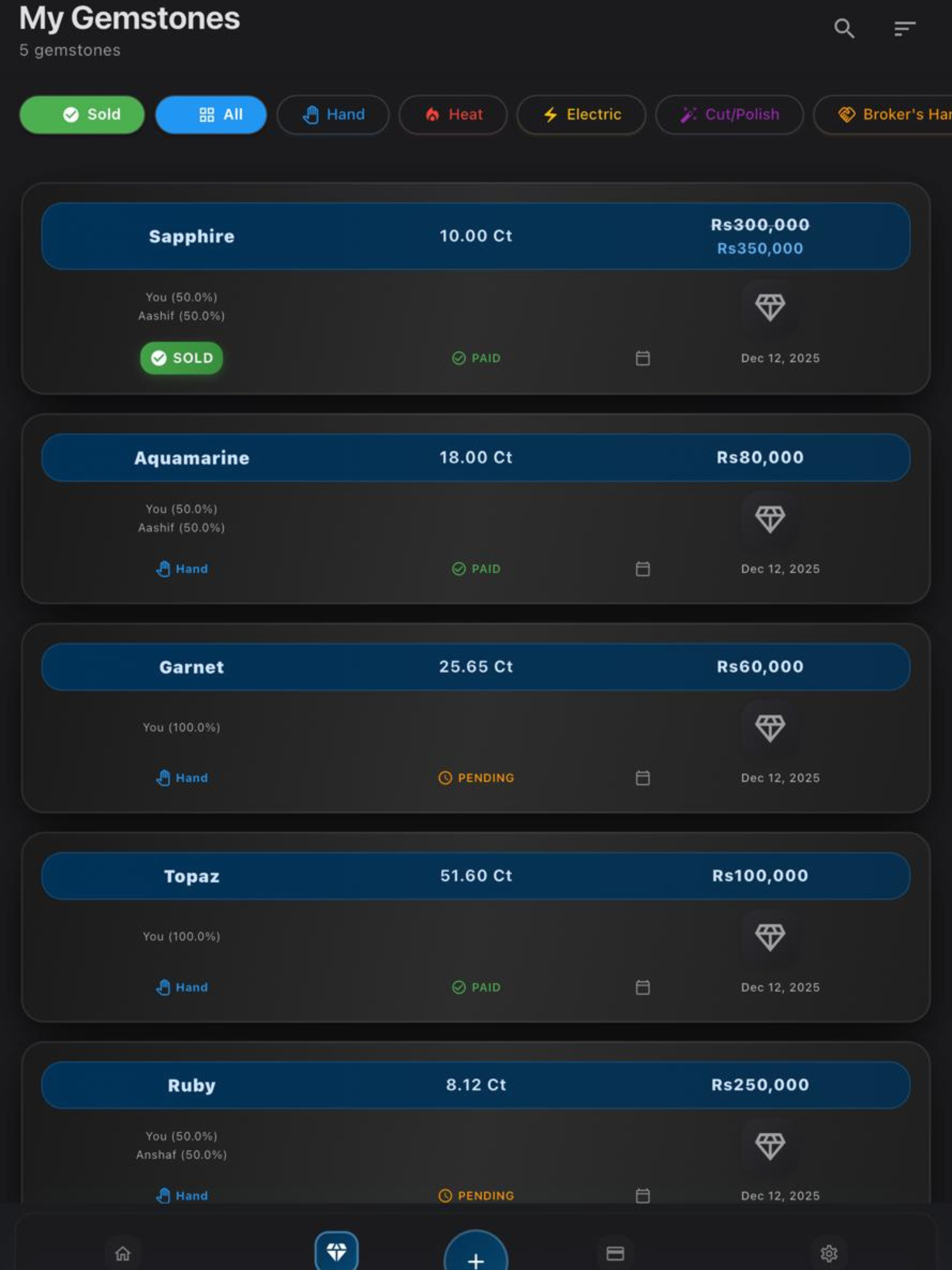 GemBook -Gemstone Manager