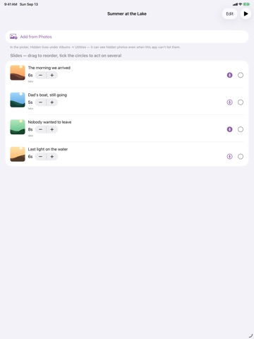 PixRoster iPad screenshot