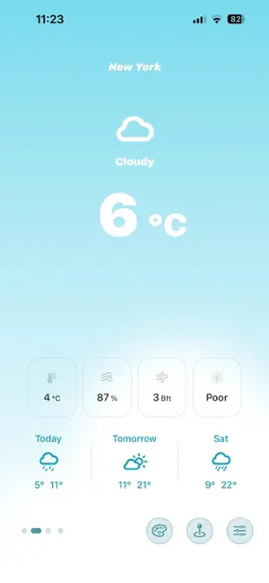 Nook Weather - Weather Widget iPhone screenshot 2