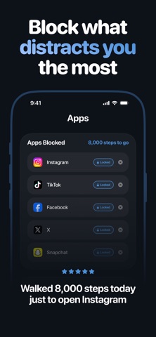 WalkBlock: Screen Time Control iPhone screenshot
