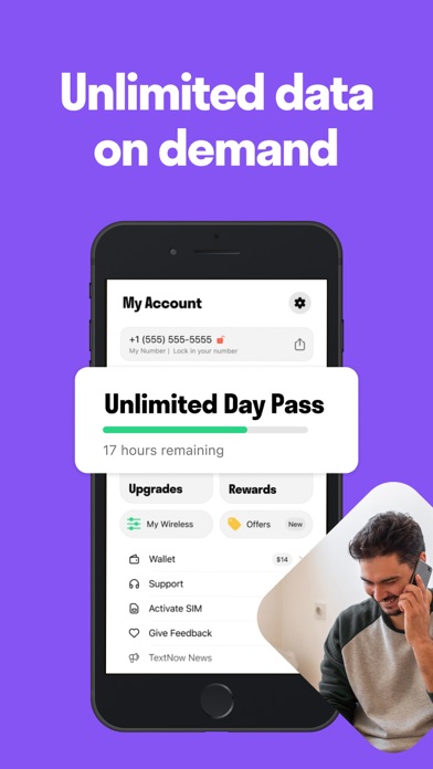 TextNow: Call + Text Unlimited iPhone screenshot 5 - Social Networking app
