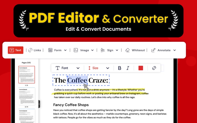 PDF Editor - Converter, Reader Screenshot 1 of 6
