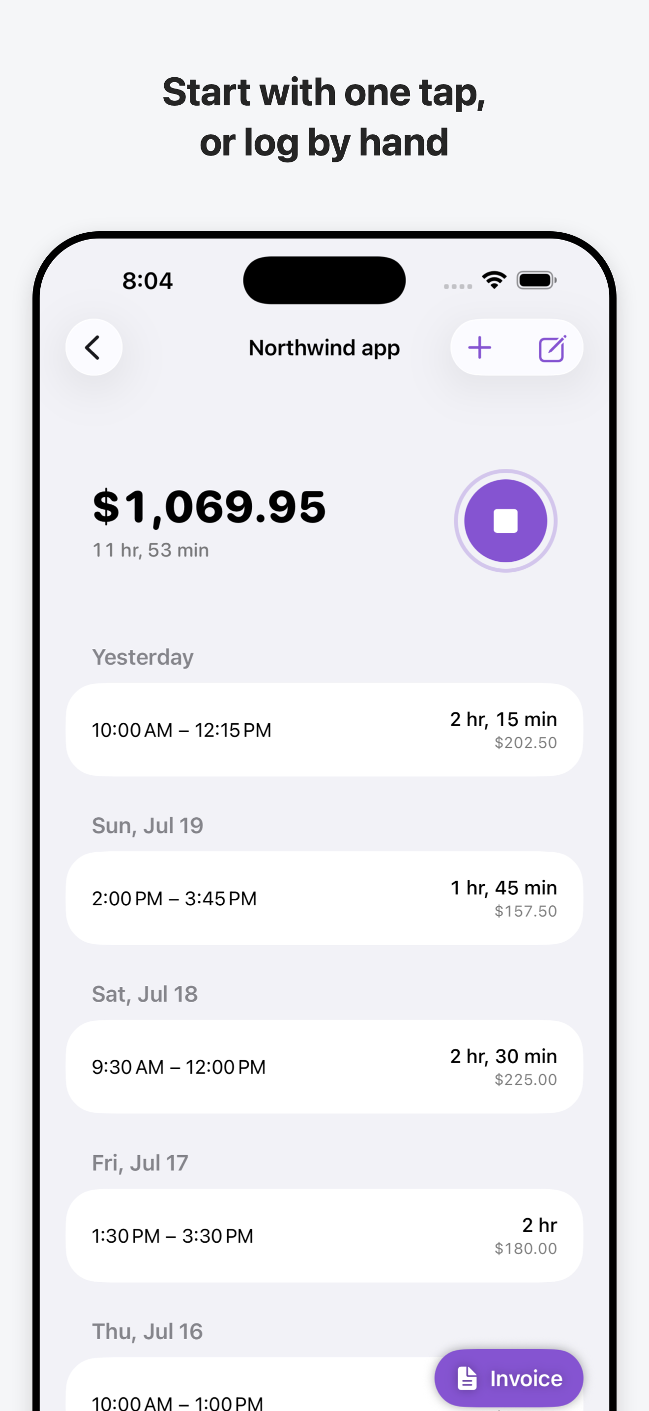Time Tracker - Invoices screenshot 3