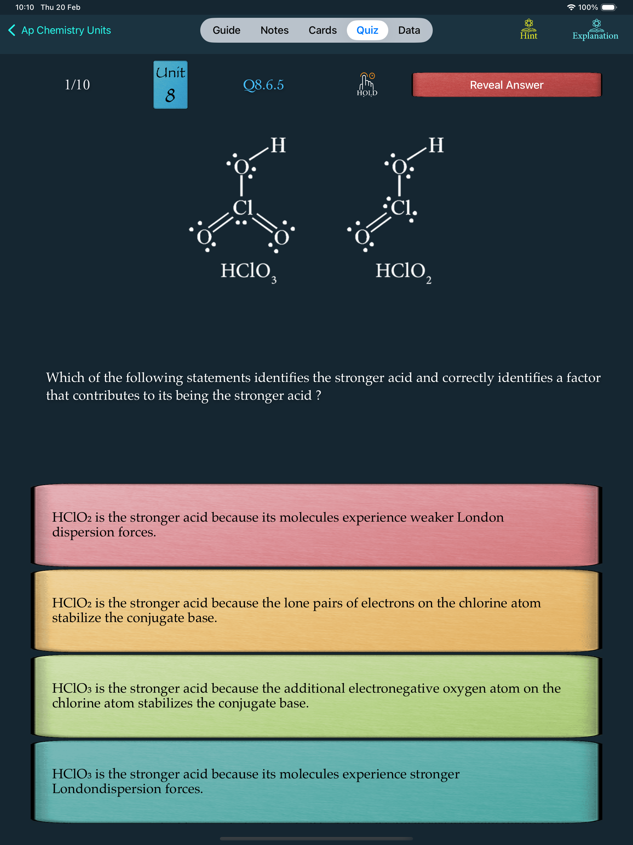 AP Chemistry Quiz & Cards