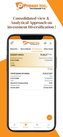 Prasar Inc : Mutual Fund, SIP screenshot