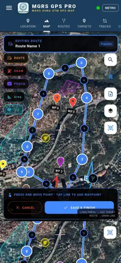MGRS & UTM GPS Maps PRO iPhone Screenshot 3
