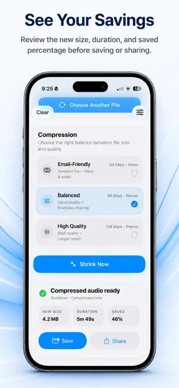 Shrink Audio Size screenshot 3 of 4