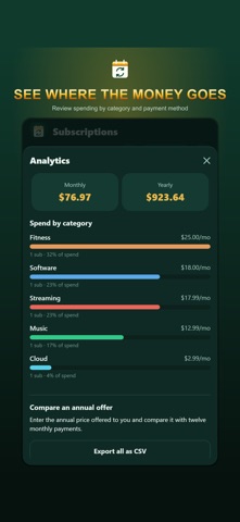 Subscription Manager: Offline iPhone screenshot