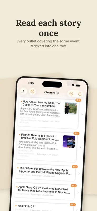 ClusteRSS screenshot 1 of 5
