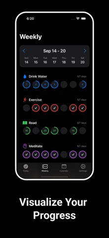 Habit Tracker - Minimal Habits iPhone screenshot