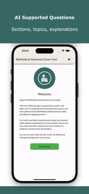BioMedical Admission Exam Test screenshot 2