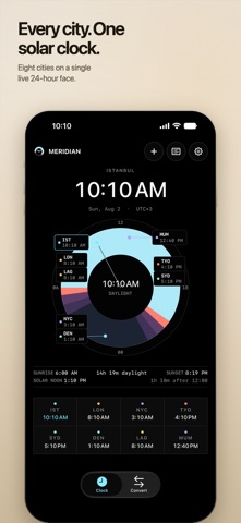 World Clock Widget: Meridian iPhone screenshot