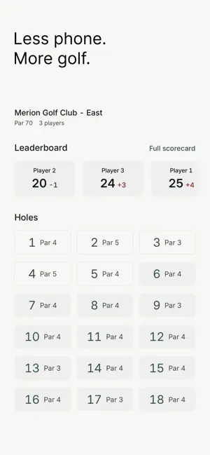 Even: Golf Scoring screenshot 1