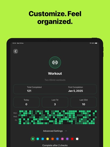 UpFocus - Habit Tracker iPad screenshot