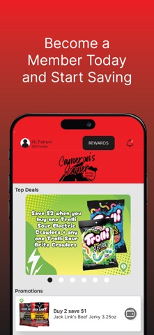 Cameron's Corner Rewards iPhone screenshot