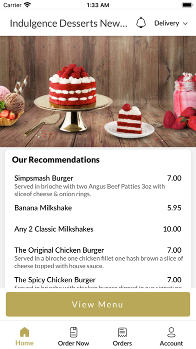 Indulgence Desserts Newcastle Screenshot
