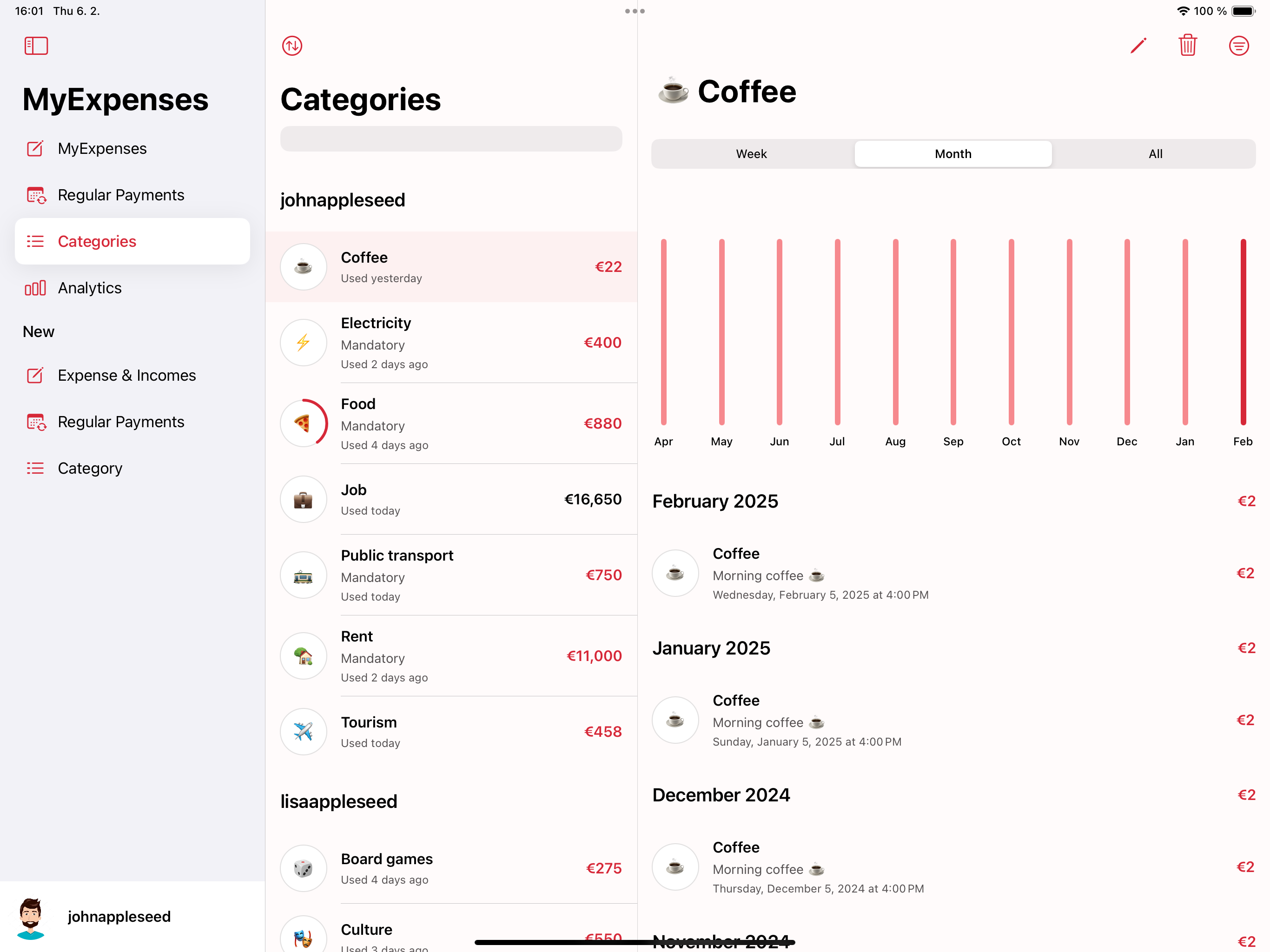 MyExpenses app