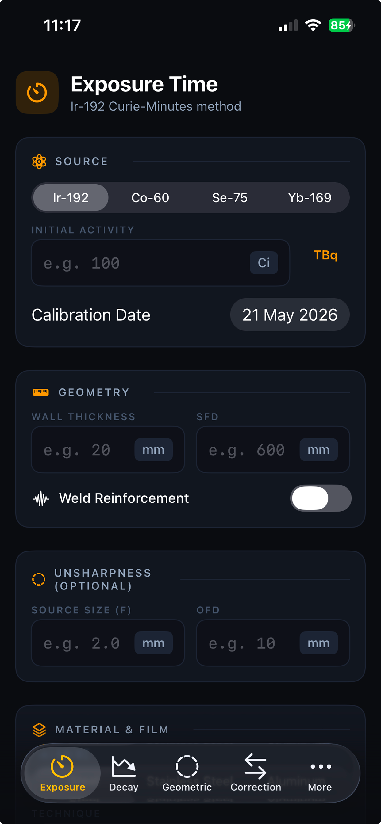 Gamma Pro: NDT Radiography screenshot 5