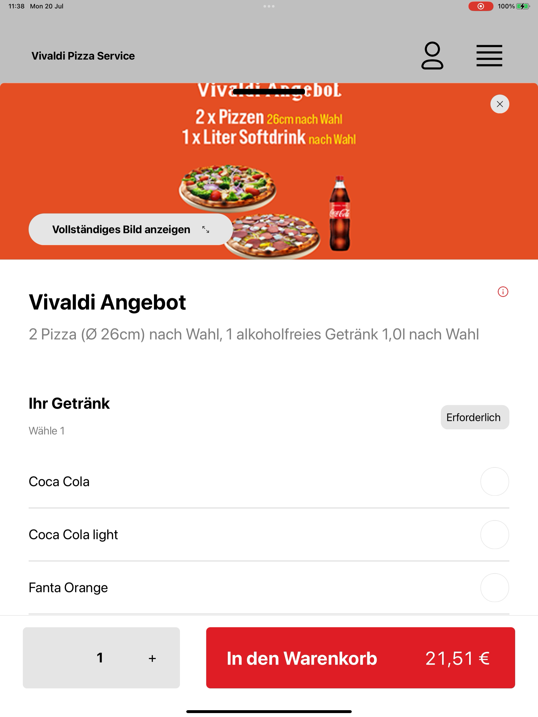 Vivaldi Pizza Service screenshot 7