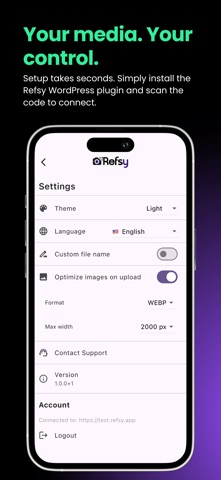 Refsy - QR WordPress Gallery screenshot