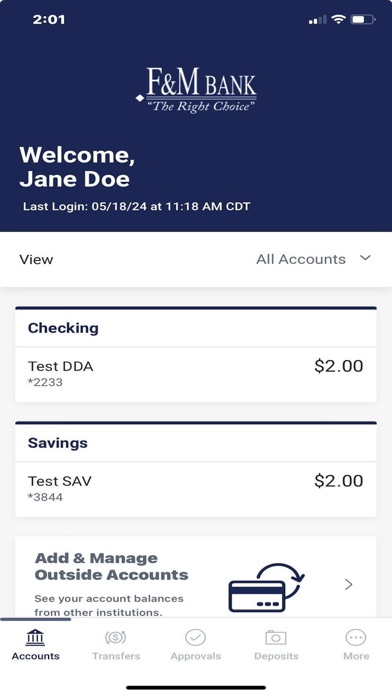 F&M Bank On The Go Screenshot