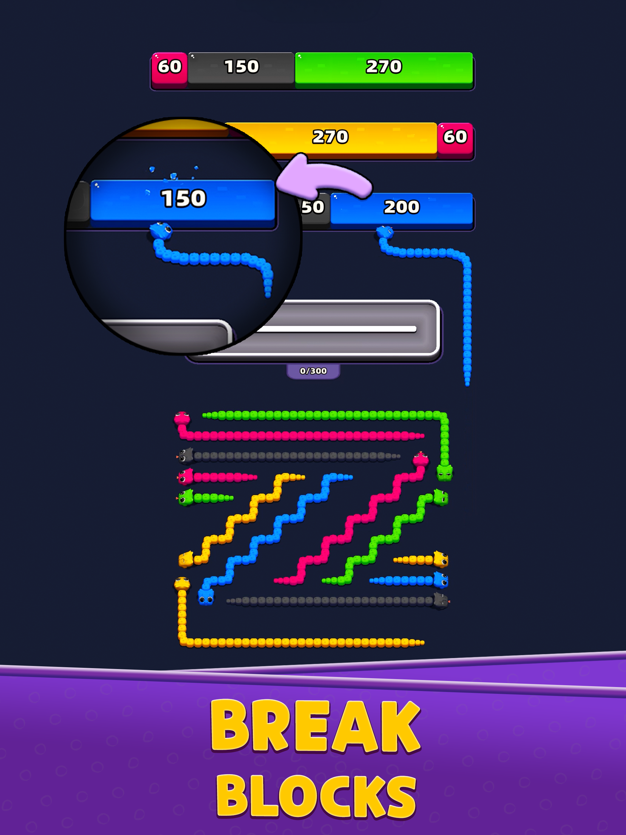 Worm Wreck: Color Puzzle