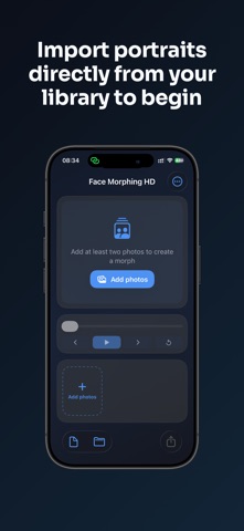 Face Video Morph Animator HD app screenshot